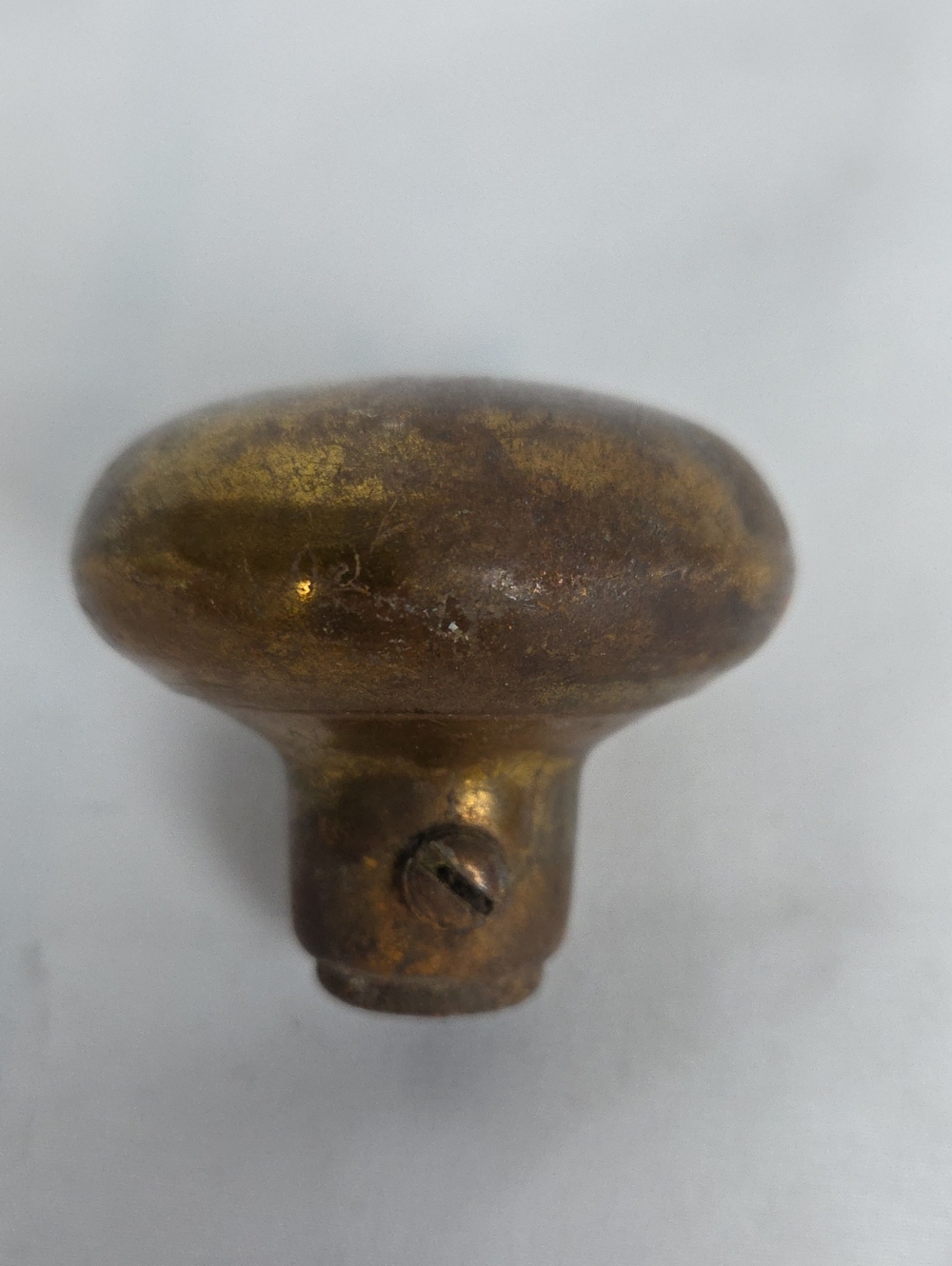 Brass Cabinet Knob - Antique Style Brown Finish